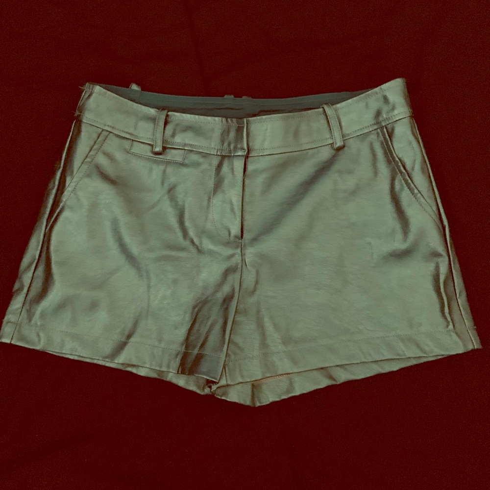 Green Metallic shorts
